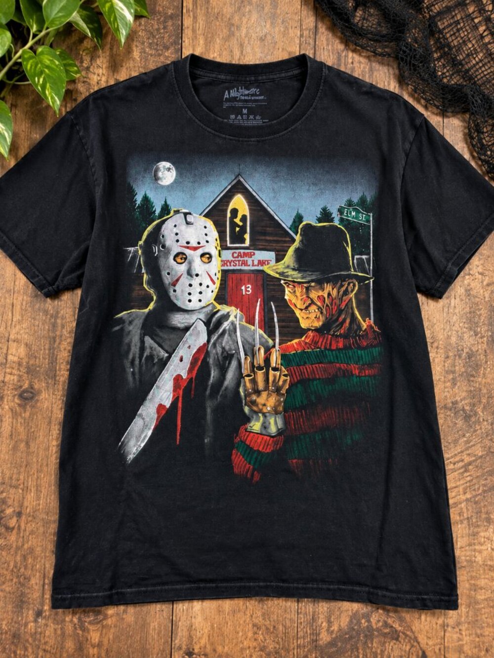 Freddy Jason Horror Slasher Grunge Goth Camp Crystal Lake Graphic Tee